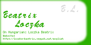 beatrix loczka business card